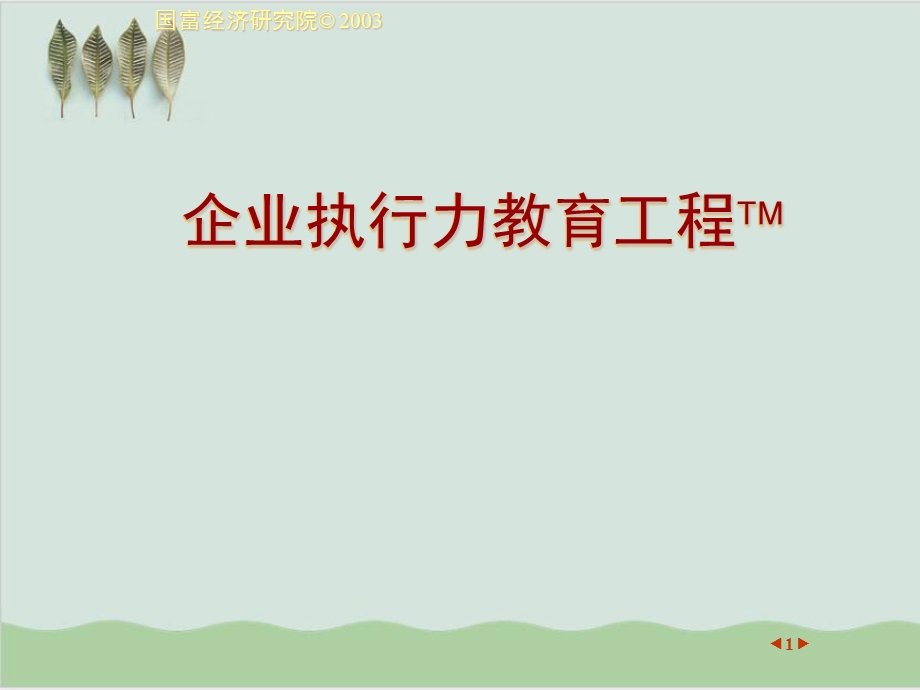 企业执行力教育工程概述课件.ppt_第1页