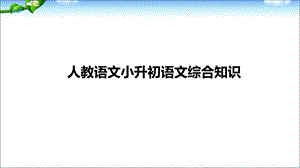 人教版小学语文小升初总复习之综合知识专项复习ppt课件.ppt