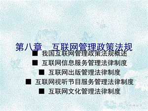 互联网管理政策法规课件.ppt