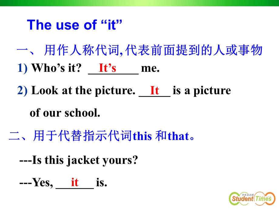 选修⑥ Unit 3 Grammar The use of “it”课件.pptx_第2页