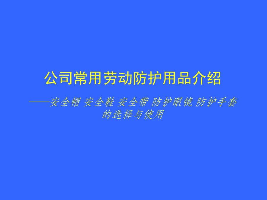 劳动防护用品的使用和维护安全培训全解课件.ppt_第2页