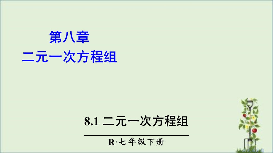 人教版初中七年级数学下册第八章教学ppt课件.pptx_第1页