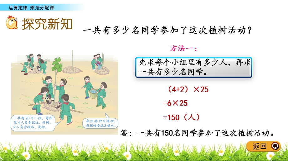 人教版四年级下册数学3.8 乘法分配律课件.pptx_第3页