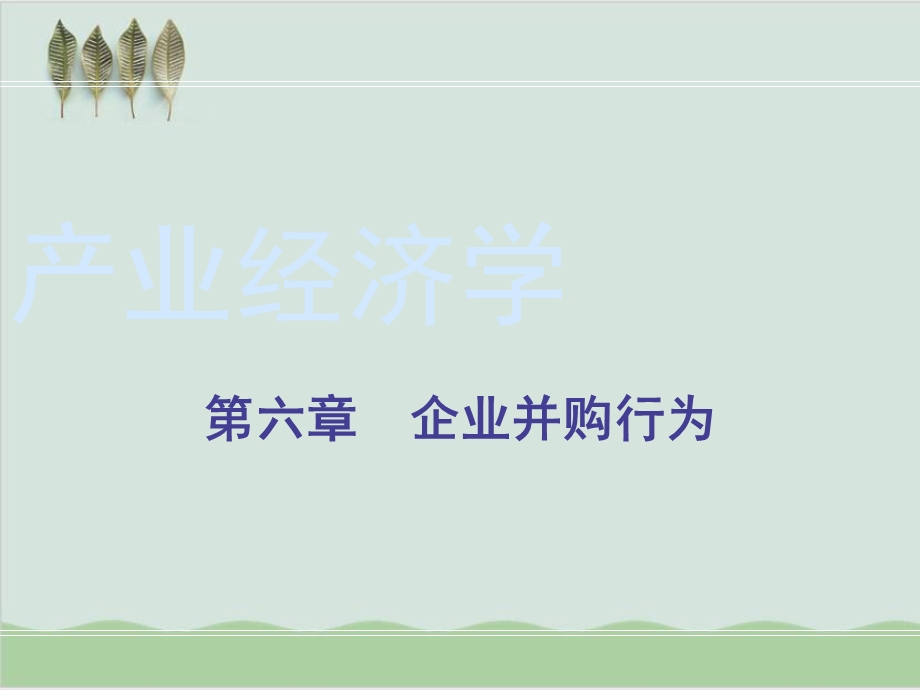 产业经济学之企业并购行为课件.ppt_第1页