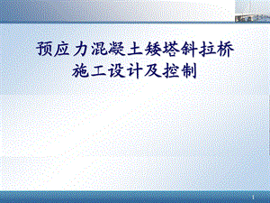 预应力混凝土矮塔斜拉桥施工设计及控制精品PPT课件.ppt