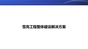 雪亮工程整体建设解决方案课件.pptx