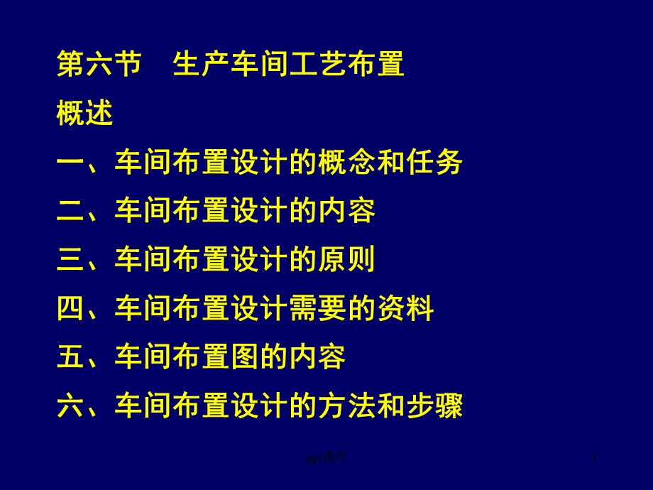 第六节生产车间工艺布置课件.ppt_第1页