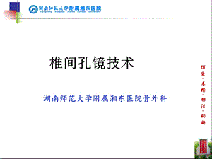 椎间孔镜技术课件.ppt