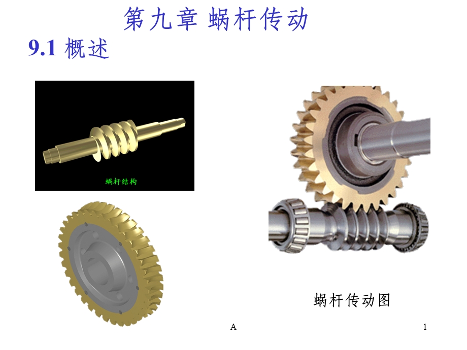 蜗轮蜗杆设计计算课件.ppt_第1页