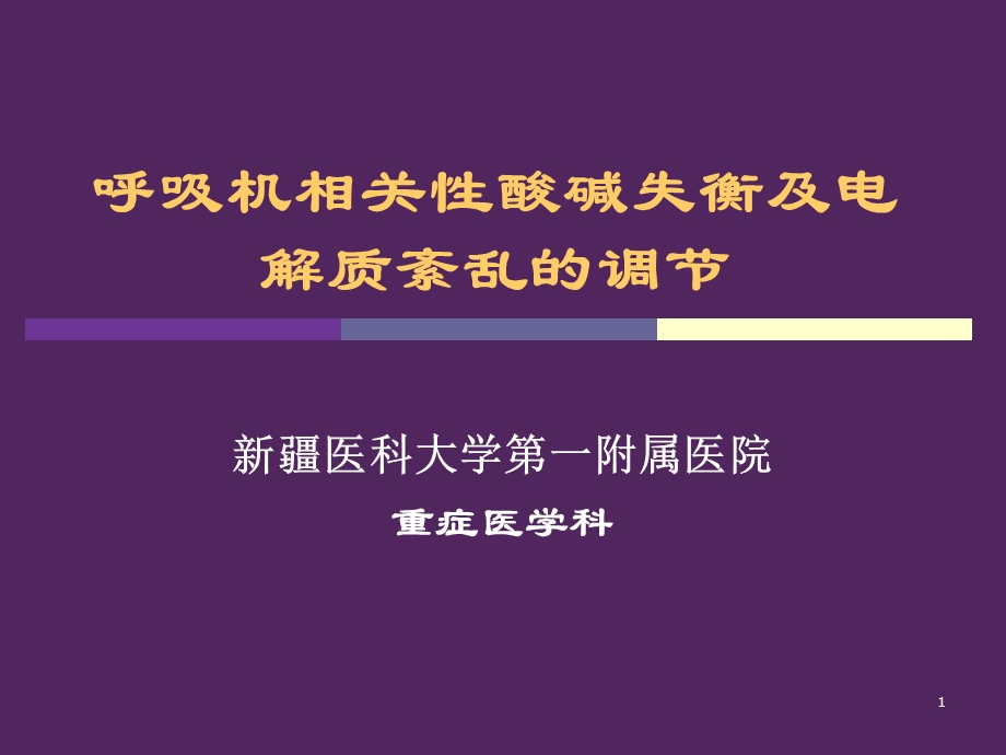 呼吸机相关性酸碱失衡及电解质紊乱的调节课件.ppt_第1页