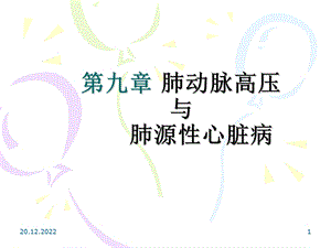 肺动脉高压与肺源性心脏病课件.ppt