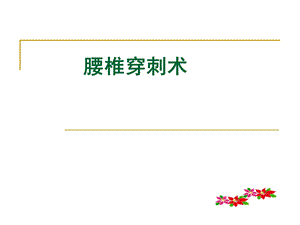 腰椎穿刺术护理课件.ppt