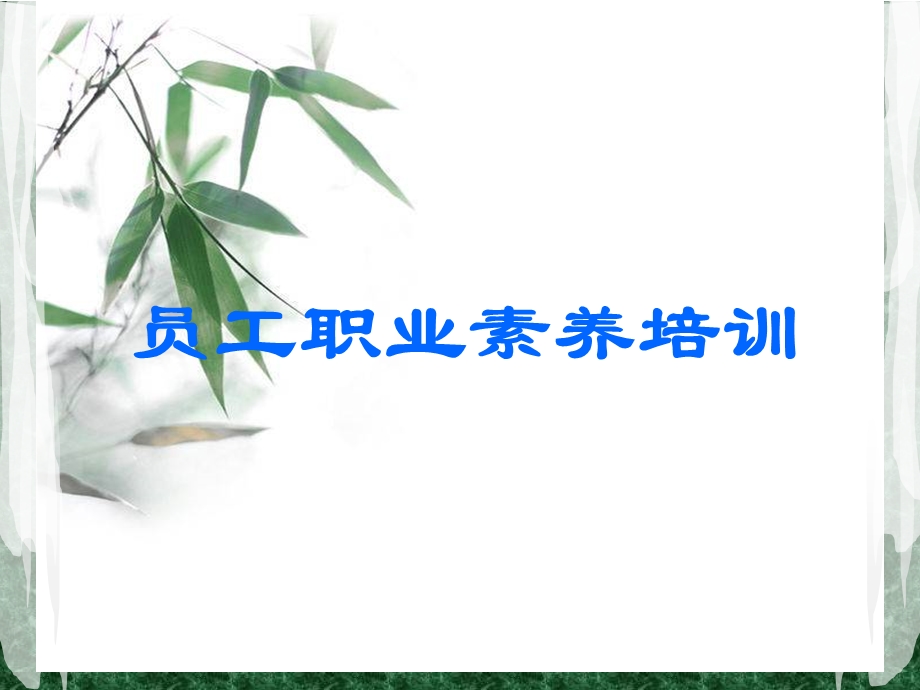 公司员工职业素养培训经典版课件.ppt_第1页