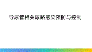 导尿管相关尿路感染预防与控制课件.ppt