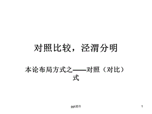 议论文结构之对照(对比)式课件.ppt