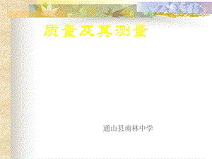 质量及其测量课件.ppt