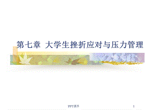 第七章 大学生挫折应对与压力管理课件.ppt