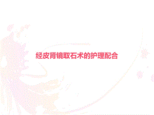 经皮肾镜碎石取石术的护理配合课件.ppt