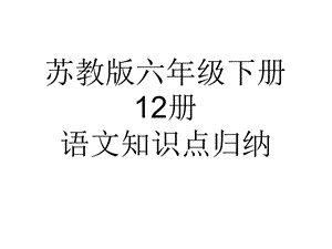 苏教版六年级语文下册《语文知识点归纳》ppt课件.ppt