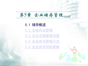 第5章 企业储存管理概要课件.ppt