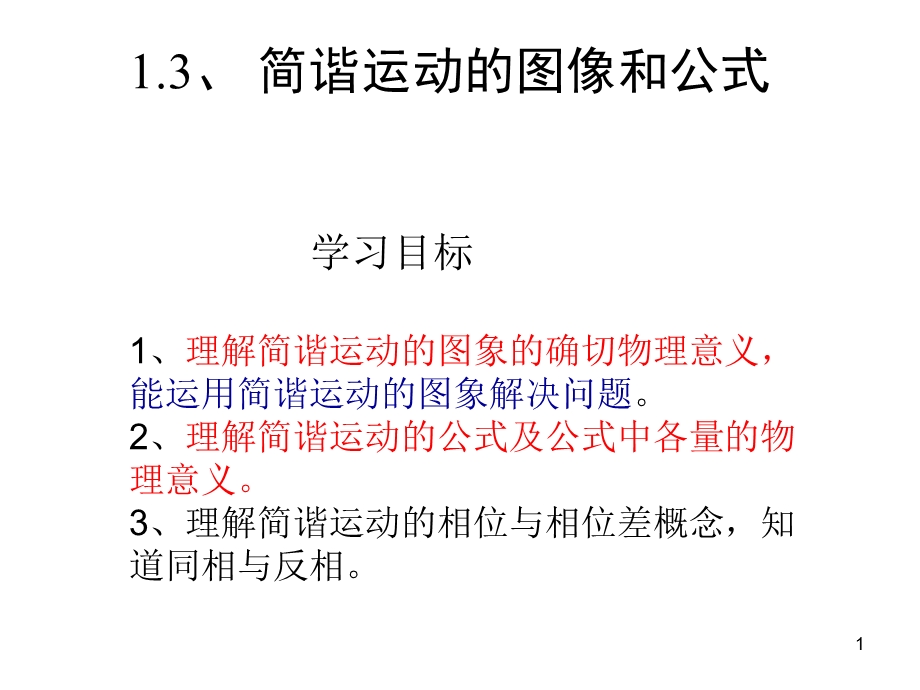 简谐运动图像和公式课件.ppt_第1页