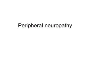 神经病学教学ppt课件：Peripheral neuropathy.ppt