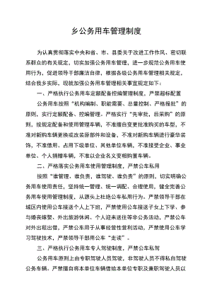 乡公务用车管理制度.docx