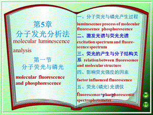 第5章仪器分析 分子发光分析法课件.ppt