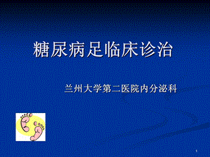 糖尿病足临床诊治课件.ppt