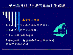 第三章食品卫生法与食品卫生管理课件.ppt