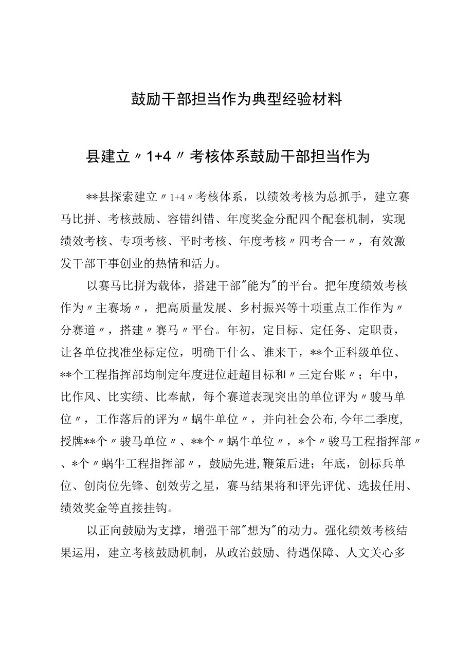 激励干部担当作为典型经验材料.docx_第1页