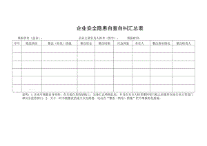 企业安全隐患自纠自查参照表.docx