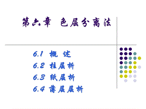 第6章 色层分离法课件.ppt