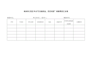 2022年大气污染防治“百日攻坚”排查情况汇总表.docx