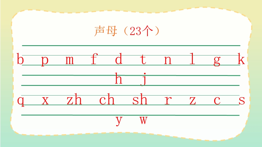 粉色卡通风人教部编版小学语文一年级上册汉语拼音总复习教学课件.pptx_第3页