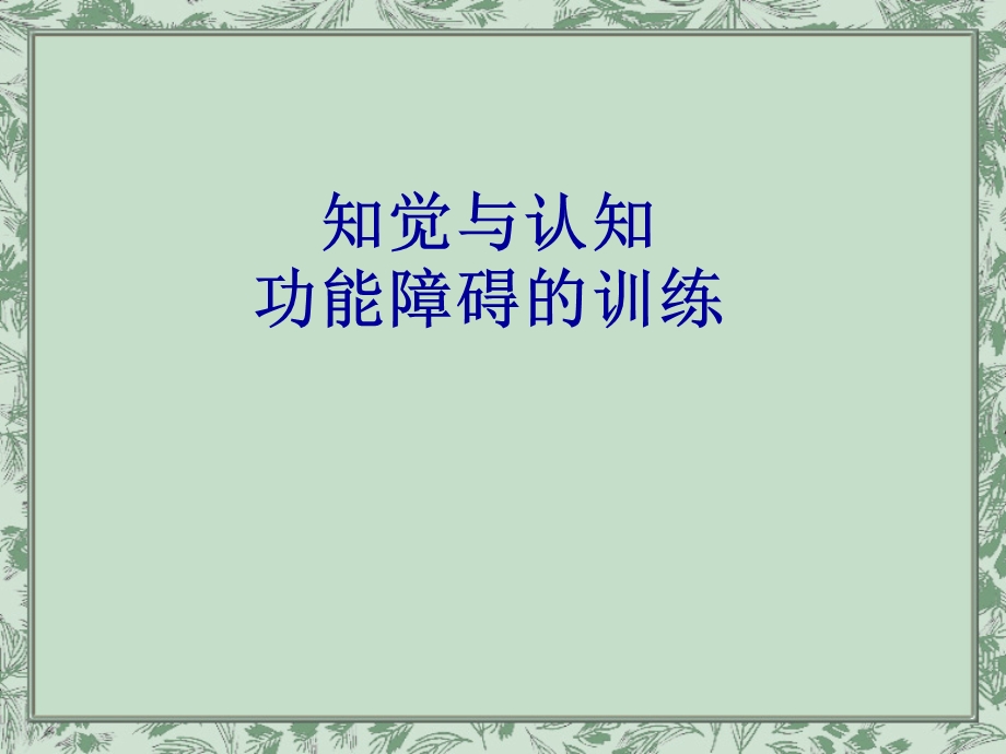 知觉与认知功能的训练课件.ppt_第1页