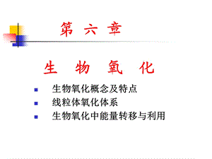 生物化学 第六章生物氧化 课件.ppt