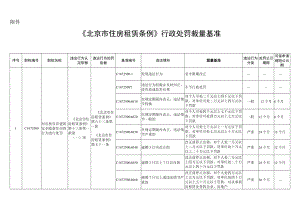 《北京市住房租赁条例》行政处罚裁量基准.docx