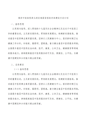 做好中医医院牵头的区域紧密型医共体建设行动计划.docx