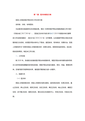 人民医院医疗联合体工作总体方案汇编.docx