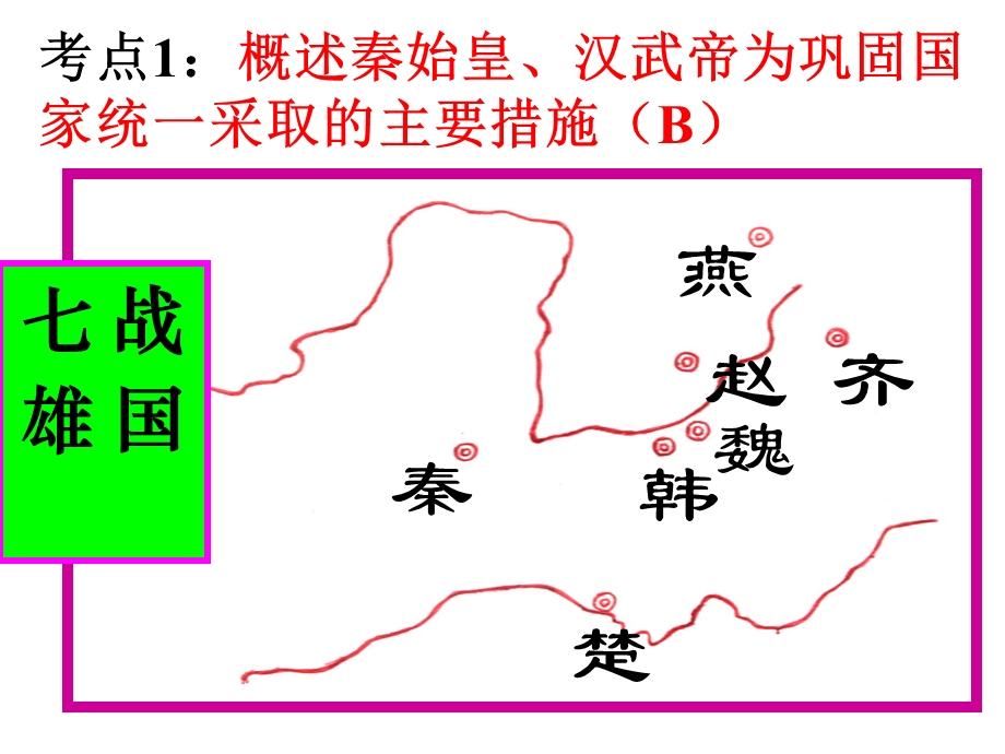 考点1秦始皇、汉武帝为巩固国家统一采取的主要措施全解课件.ppt_第1页