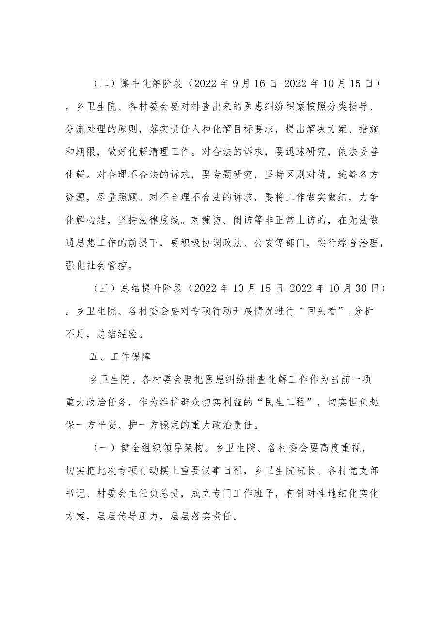 XX乡家庭医患纠纷排查化解专项行动实施方案.docx_第2页