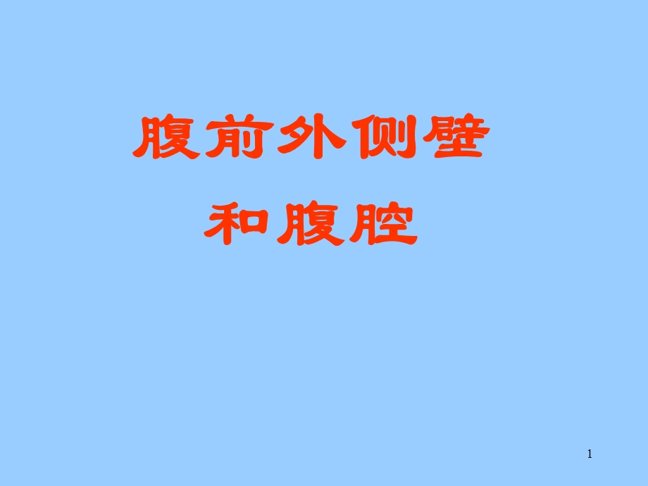 腹前外侧壁和腹腔课件.ppt_第1页