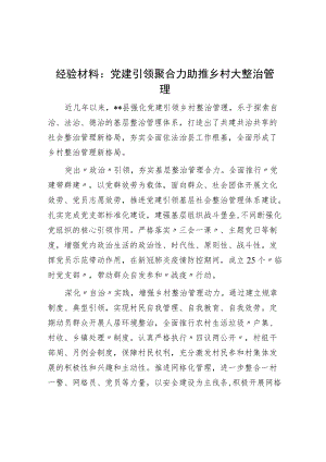 党建引领聚合力 助推乡村大治理.docx