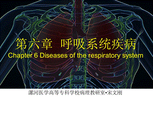 病理学 第六章呼吸系统疾病 II课件.ppt