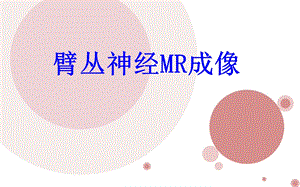 臂丛神经MR成像培训ppt课件.ppt