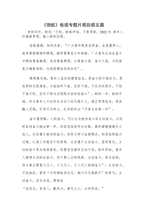 《领航》电视专题片观后感五篇.docx