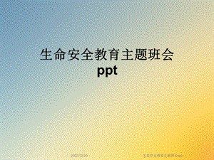 生命安全教育主题班会课件.ppt