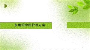 肛瘘的中医护理方案课件.ppt