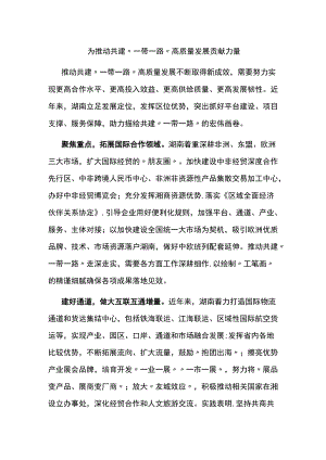 为推动共建“一带一路”高质量发展贡献力量.docx